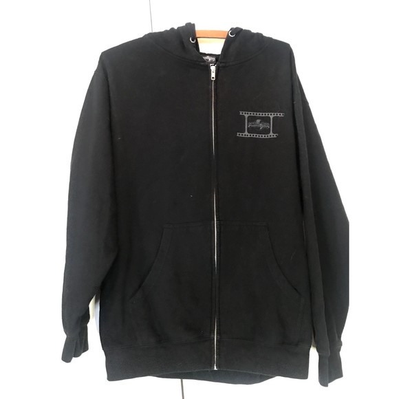 Vintage Universal Studios  Hollywood Hooded ZipUp Cotton Sweatshirt Filming M - Picture 4 of 8